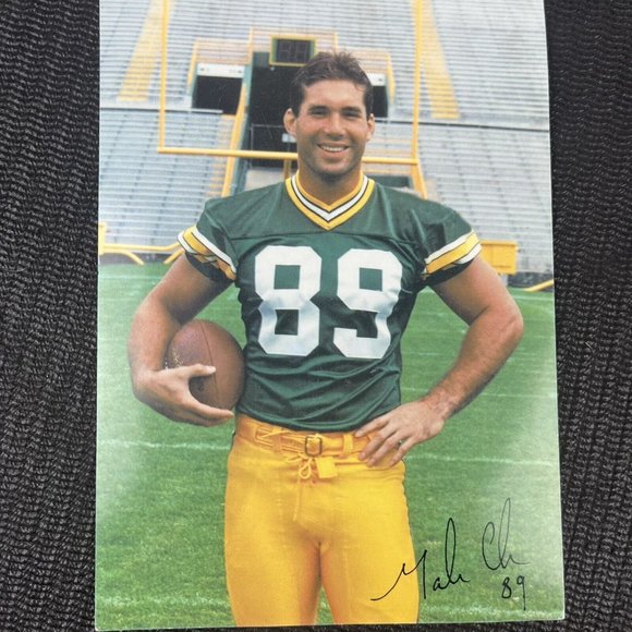 Mark Chmura Green Bay Packers Team Roster Profile Photo Signature 1998 Vintage - Picture 1 of 8